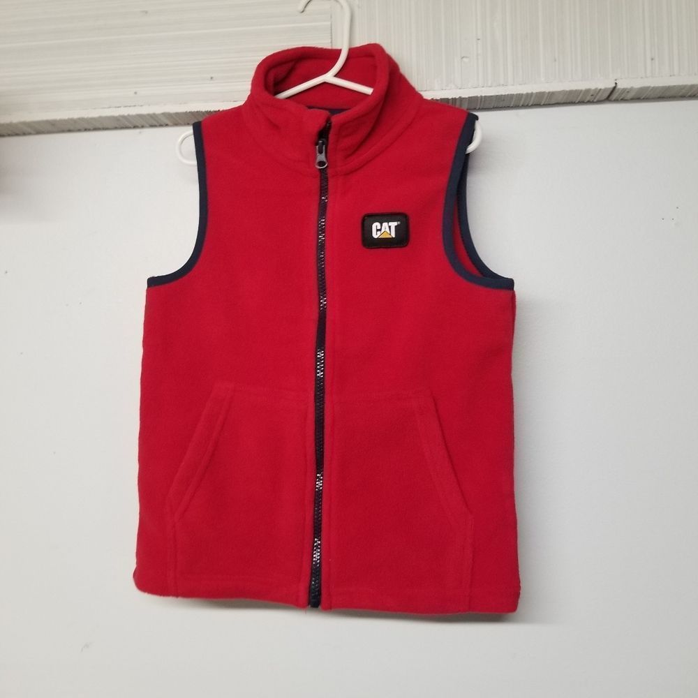 Cataphilar Cat work equipement digger gorpcore fleece full zip vest 5/6